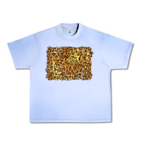 Grape Ice handdrawn leopard pattern yellow Urban Heavy Tee - BarkalooDesign