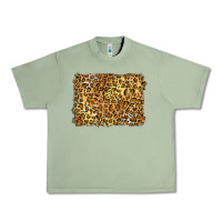 Oil Green handdrawn leopard pattern yellow Urban Heavy Tee - BarkalooDesign