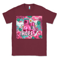 Burgundy Breast Cancer Boxing Gloves Classic Tee - Artiststas