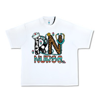 White rn nurse Urban Heavy Tee - CowhideDigitalArt