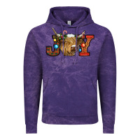 Cloud Purple christmas joy cow Vintage Hoodie - RanaPortraitStore