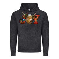 Vintage Black christmas joy cow Vintage Hoodie - RanaPortraitStore