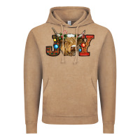 Vintage Coffee christmas joy cow Vintage Hoodie - RanaPortraitStore