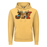 Vintage Mustard christmas joy cow Vintage Hoodie - RanaPortraitStore