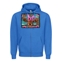 True Royal easter floral leopard cow Zipper Hoodie - Jasminsmagicworld