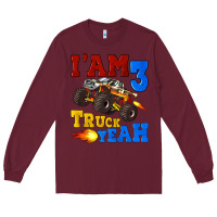 Burgundy i'am three truck yeah Long Sleeve Tee - Artiststas