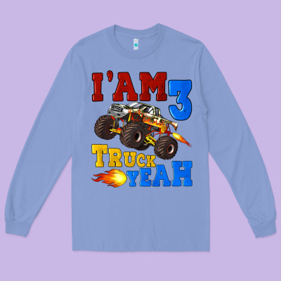 I'am Three Truck Yeah Long Sleeve Tee Designed By Artiststas