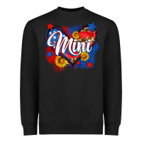 Black American mini heart Heavyweight Sweatshirt - Neo Western