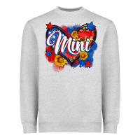 Heather Grey American mini heart Heavyweight Sweatshirt - Neo Western