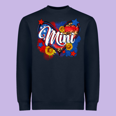 American Mini Heart Heavyweight Sweatshirt Designed By Neo Western