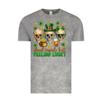 Cloud Rock Dead inside but feeling lucky st. patricks day Vintage Tee - Neo Western