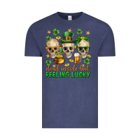 Vintage Denim Dead inside but feeling lucky st. patricks day Vintage Tee - Neo Western