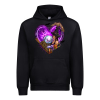 Black Halloween Heart with Witch Urban Hoodie - texasbilliewilder