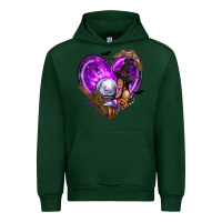 Forest Green Halloween Heart with Witch Urban Hoodie - texasbilliewilder