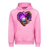 Fuchsia Pink Halloween Heart with Witch Urban Hoodie - texasbilliewilder