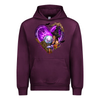Mauve Wine Halloween Heart with Witch Urban Hoodie - texasbilliewilder
