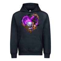 Navy Halloween Heart with Witch Urban Hoodie - texasbilliewilder