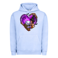 Pigment Grape Ice Halloween Heart with Witch Urban Hoodie - texasbilliewilder