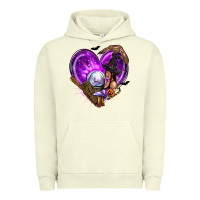 Pigment Pistachio Halloween Heart with Witch Urban Hoodie - texasbilliewilder