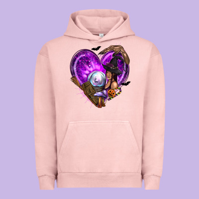 Halloween Heart With Witch Urban Hoodie Designed By Texasbilliewilder