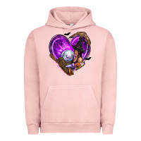Pigment Salmon Halloween Heart with Witch Urban Hoodie - texasbilliewilder