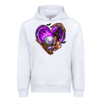 White Halloween Heart with Witch Urban Hoodie - texasbilliewilder