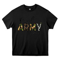 Black proud Army mom Heavy Core Tee - CowhideDigitalArt