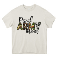 Cream proud Army mom Heavy Core Tee - CowhideDigitalArt