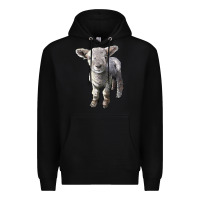 Black southdown baby sheep Premium Hoodie - LillyAllenDesigns