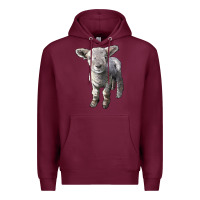 Burgundy southdown baby sheep Premium Hoodie - LillyAllenDesigns