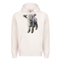 Pale Pink southdown baby sheep Premium Hoodie - LillyAllenDesigns