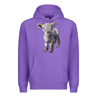 Purple southdown baby sheep Premium Hoodie - LillyAllenDesigns