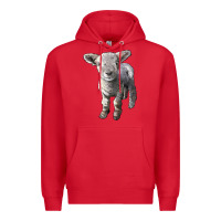 Red southdown baby sheep Premium Hoodie - LillyAllenDesigns
