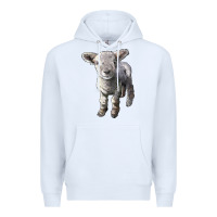 White southdown baby sheep Premium Hoodie - LillyAllenDesigns
