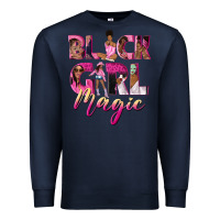 Navy black girl magic Premium Sweatshirt - NancyCooperArtShop