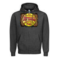 Charcoal Heather it's softball y'all Zipper Hoodie - LillyAllenDesigns