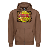 Chestnut it's softball y'all Zipper Hoodie - LillyAllenDesigns