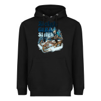 Black sleigh girl sleigh skeleton Heavyweight Hoodie - NancyCooperArtShop