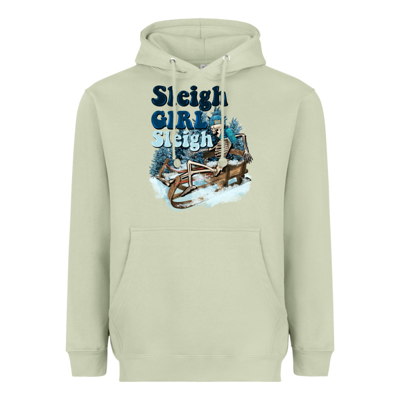 Sleigh Girl Sleigh Skeleton Heavyweight Hoodie by NancyCooperArtShop | Teevron
