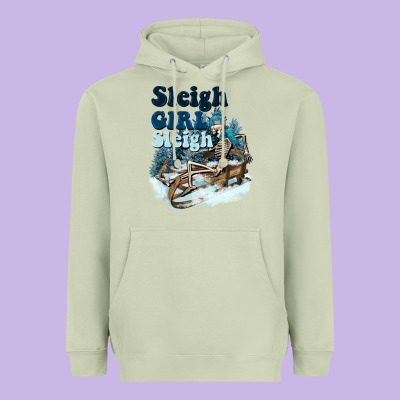 Sleigh Girl Sleigh Skeleton Heavyweight Hoodie Designed By Nancycooperartshop