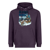 Plum sleigh girl sleigh skeleton Heavyweight Hoodie - NancyCooperArtShop