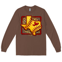 Chestnut leopard softball texas map Long Sleeve Tee - Jasminsmagicworld