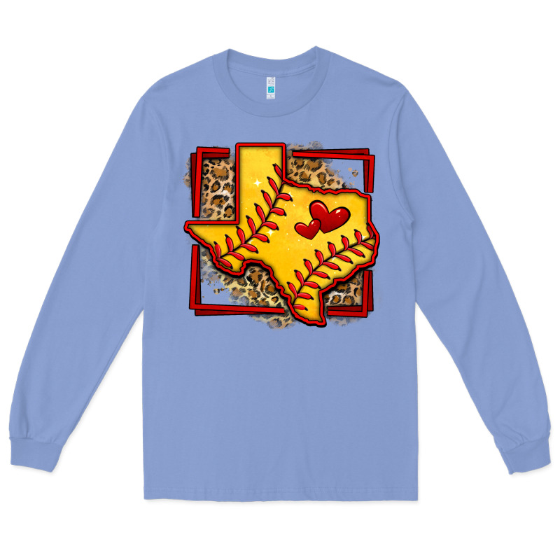 Leopard Softball Texas Map Long Sleeve Tee by Jasminsmagicworld | Teevron