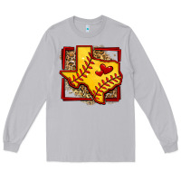 Moon Dust leopard softball texas map Long Sleeve Tee - Jasminsmagicworld