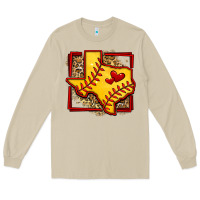 Mushroom leopard softball texas map Long Sleeve Tee - Jasminsmagicworld