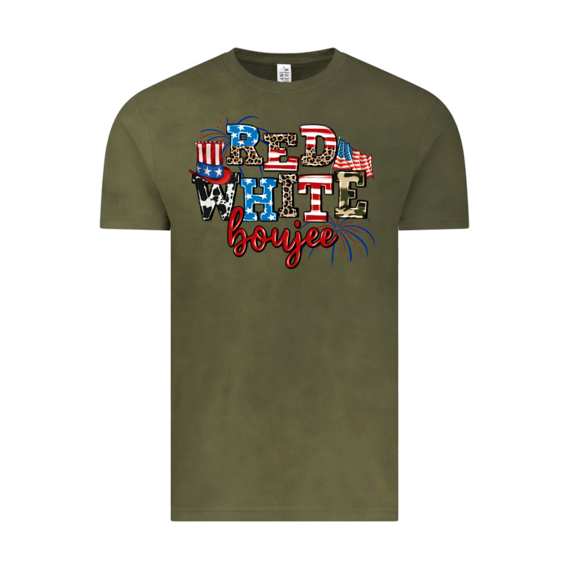 Red Whıte Boujee Vintage Tee by AdoDesignShop | Teevron