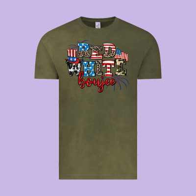 Red Whıte Boujee Vintage Tee Designed By Adodesignshop