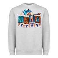 Heather Grey American Nana 4th of july Heavyweight Sweatshirt - CowGirlArtShop