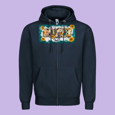 Western Love Nurse License Plate Template Zipper Hoodie Designed By Barkaloodesign