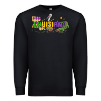 Black louisiana mardi gras Premium Sweatshirt - MaliasSmallBusiness